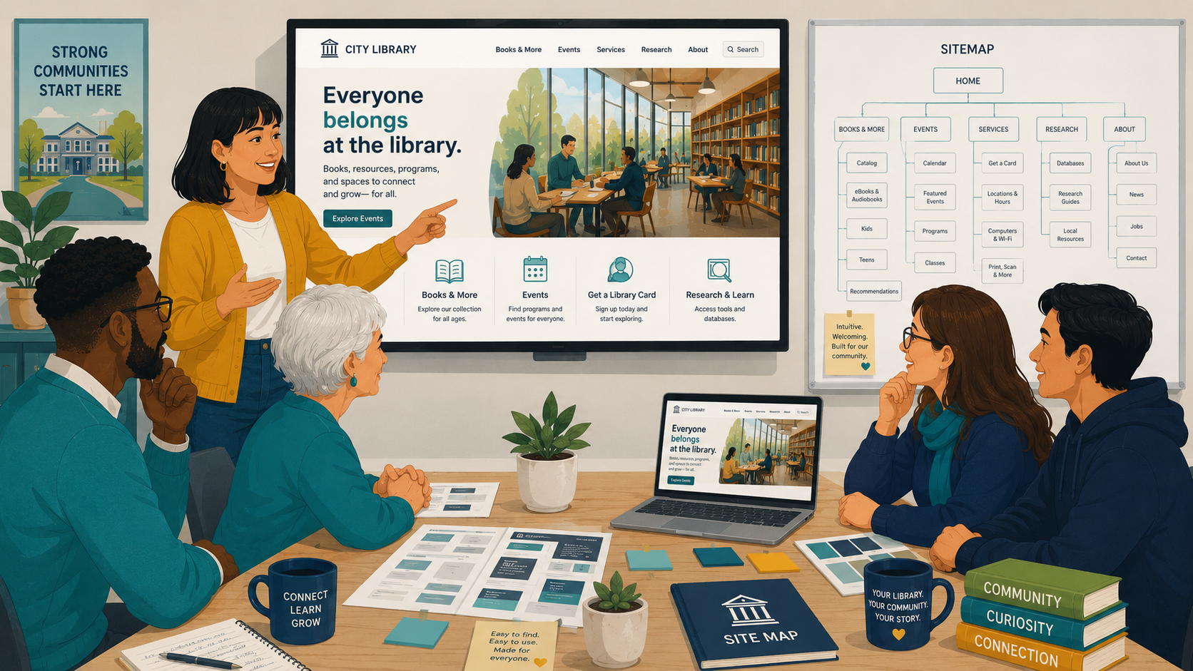 Homepage design wireframes and concept review